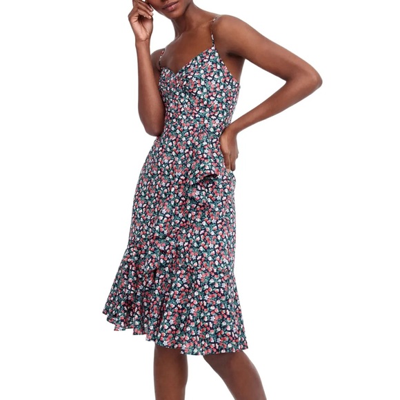 J.Crew Ruffle Dress in Liberty Sarah Floral - Picture 2 of 7